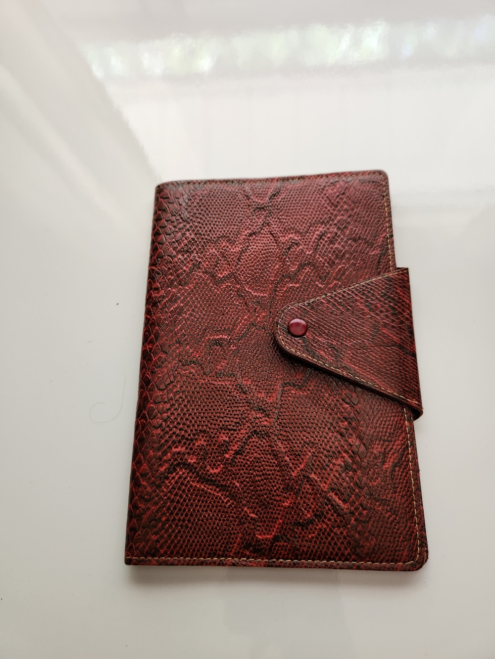 Vintage Leather Red Snake Skin Wallet Original Antique Gift Collector Rare Gift